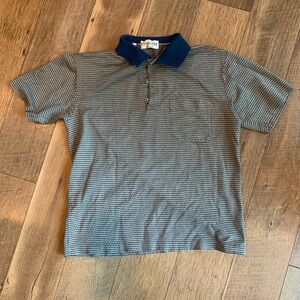 Ennio Landi Men's Short Sleeve Multicolor Diamond Collared Pullover Polo Sz: XL